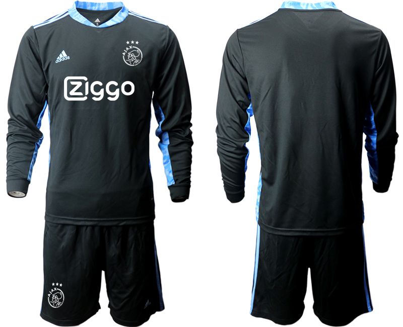 Men 2020-2021 club ajax black long sleeve goalkeeper Soccer Jerseys